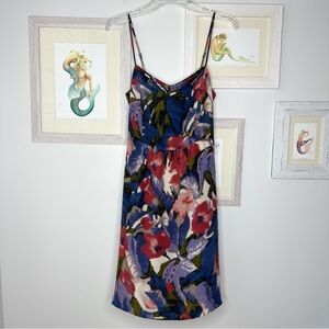 Moulinette Soeurs Reflecting Pools Floral Silk Mini Dress Women’s Size 8